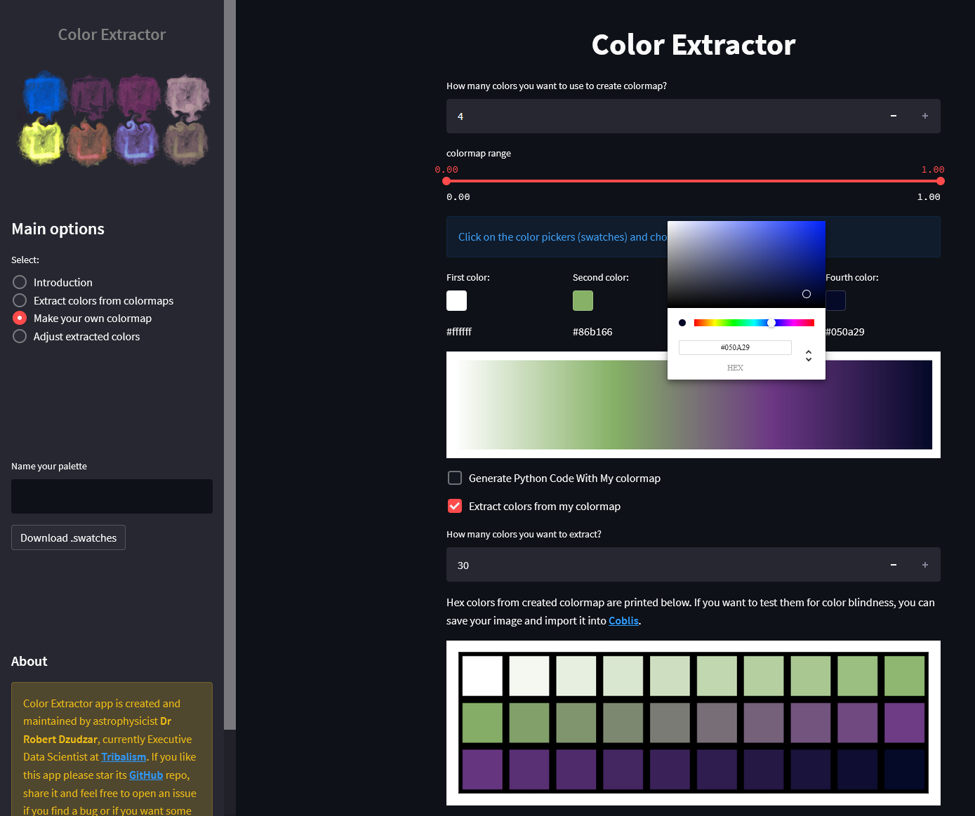 Create your own colormap